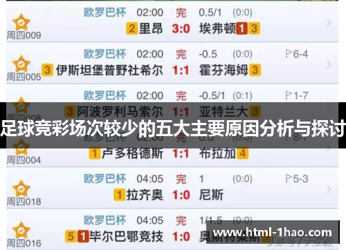 足球竞彩场次较少的五大主要原因分析与探讨 足球竞彩场次较少的五大主要原因分析与探讨