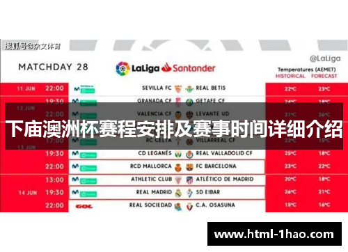 下庙澳洲杯赛程安排及赛事时间详细介绍